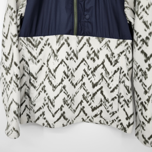 The North Face Mens Half Zip Size M Navy Softshell Printed Fleece Winter Outdoor - Picture 5 of 8